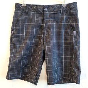 💕 Fila Sport Golf Black & Gray Plaid Shorts Men's Size 32